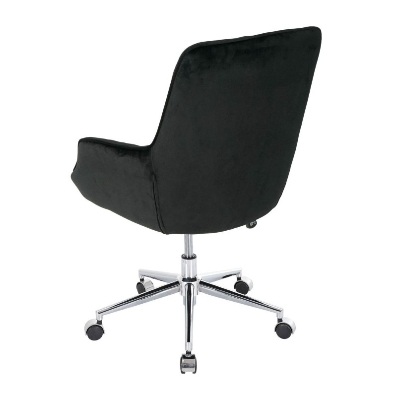 Silla de Oficina NIGEL en Terciopelo color Negro