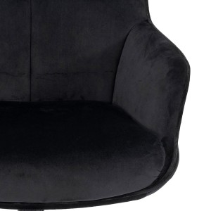 Silla de Oficina NIGEL en Terciopelo color Negro