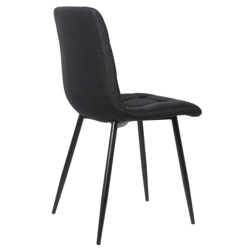 Lote de 2 Sillas de Confidente RIAD en Tela color Negro