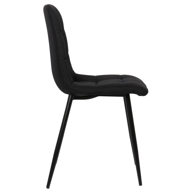Lote de 2 Sillas de Confidente RIAD en Tela color Negro