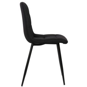 Lote de 2 Sillas de Confidente RIAD en Tela color Negro