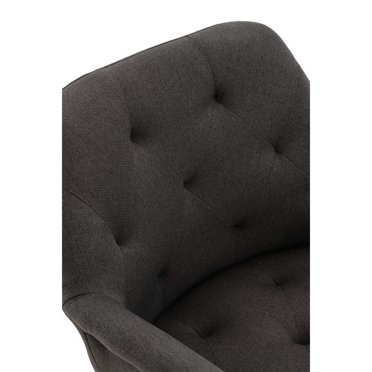 Silla de Confidente LIDIA TELA, Patas Negras, en color Negro