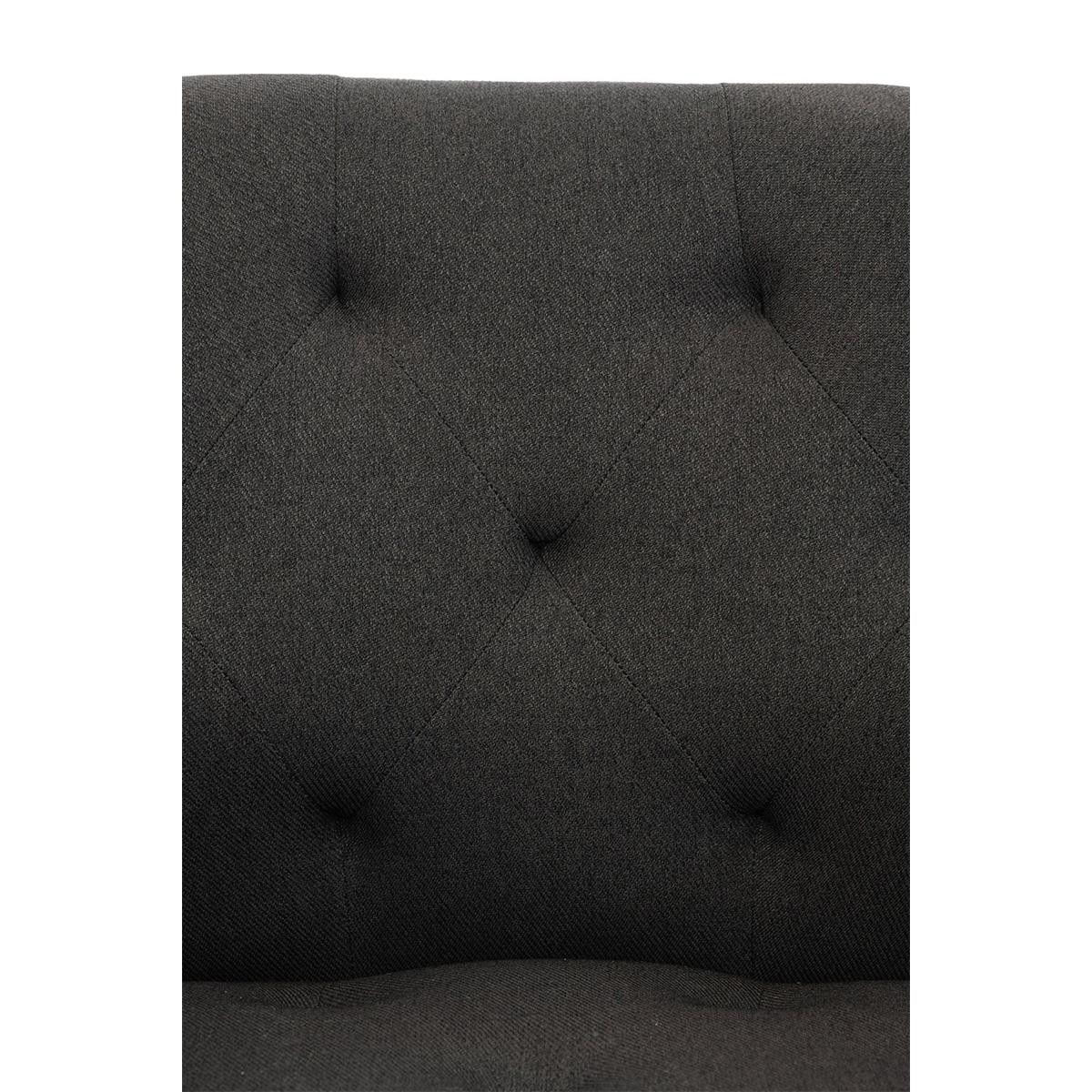 Silla de Confidente LIDIA TELA, Patas Negras, en color Negro