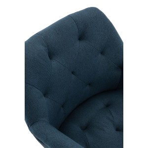 Silla de Confidente LIDIA, Patas Negras, en Tela color Negro