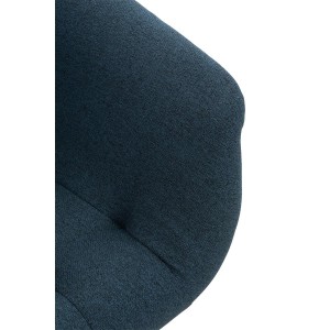 Silla de Confidente LIDIA, Patas Negras, en Tela color Negro