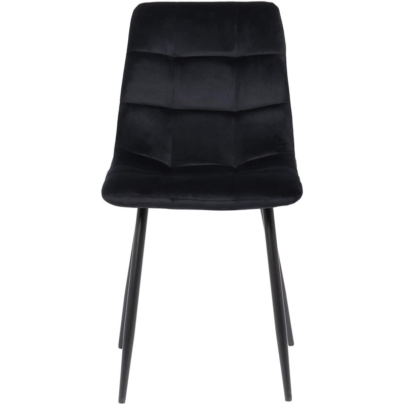 Lote de 2 Sillas de Confidente RIAD en Terciopelo color Negro