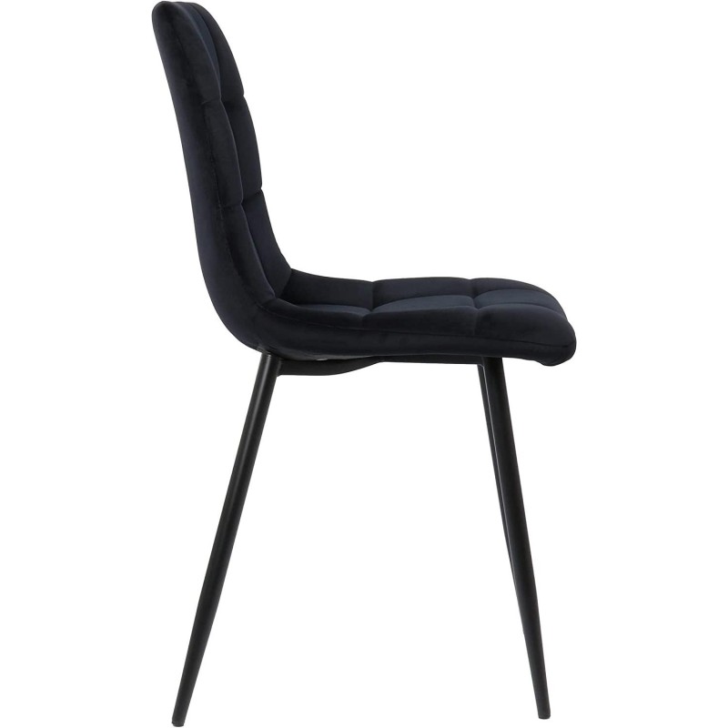 Lote de 2 Sillas de Confidente RIAD en Terciopelo color Negro