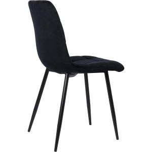 Lote de 2 Sillas de Confidente RIAD en Terciopelo color Negro
