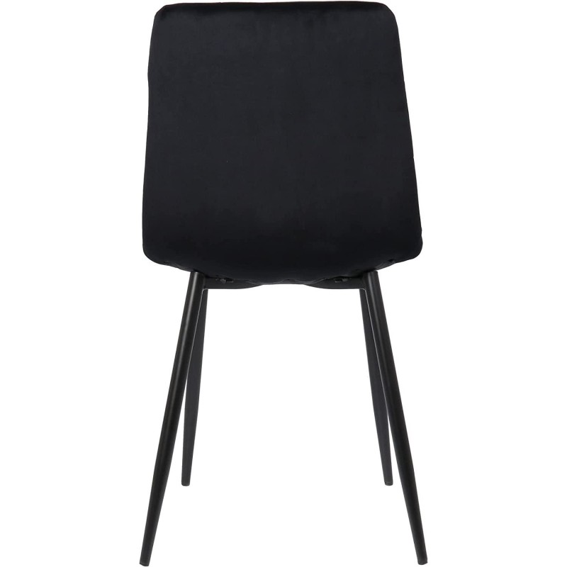 Lote de 2 Sillas de Confidente RIAD en Terciopelo color Negro
