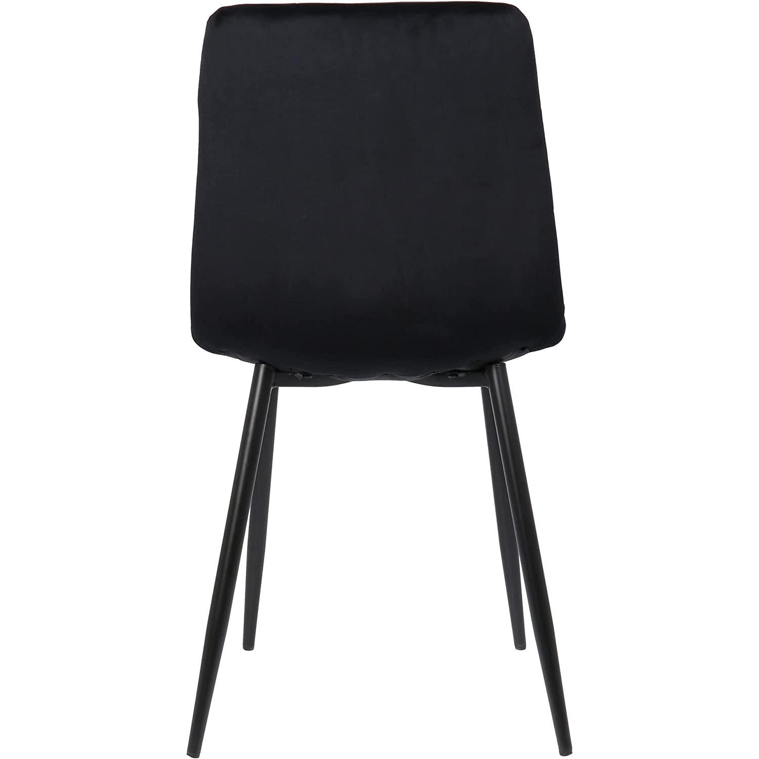 Lote de 2 Sillas de Confidente RIAD, Robusta Estructura Metálica, en Terciopelo color Negro