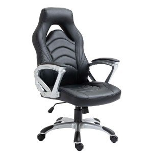 Silla Gaming ALPHA en Piel color Negro