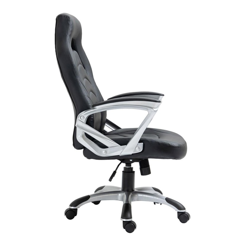 Silla Gaming ALPHA en Piel color Negro