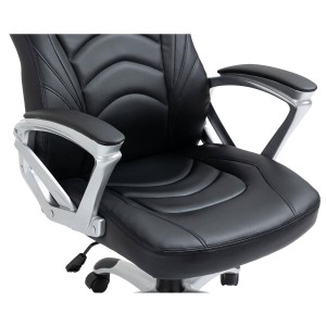 Silla Gaming ALPHA en Piel color Negro