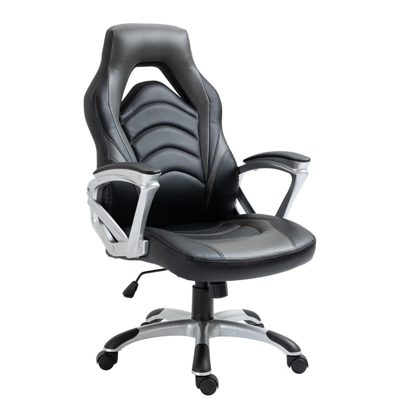 Silla Gaming ALPHA en Piel color Negro