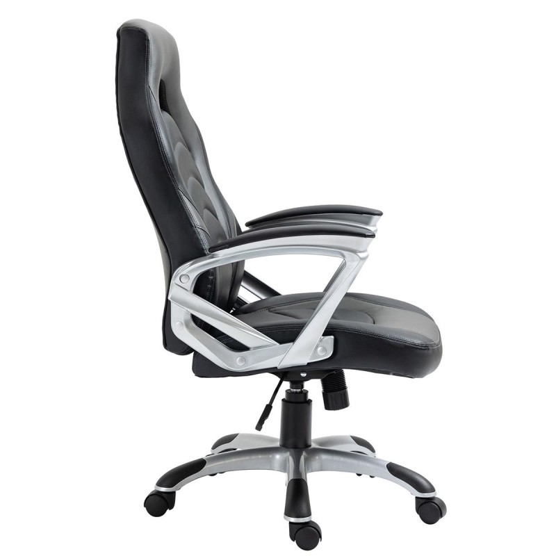 Silla Gaming ALPHA en Piel color Negro