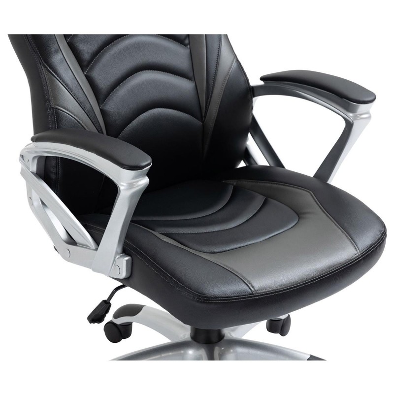Silla Gaming ALPHA en Piel color Negro