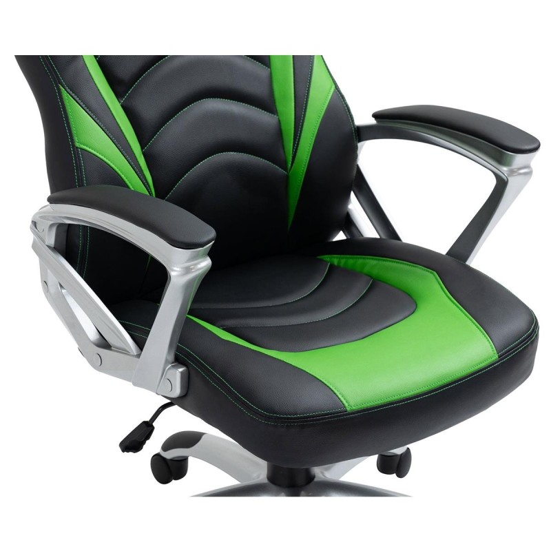 Silla Gaming ALPHA en Piel color Negro