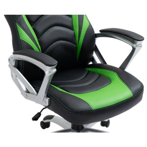 Silla Gaming ALPHA en Piel color Negro