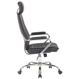 Sillón Ejecutivo modelo RENO, estructura metal, en piel genuina color Negro 2