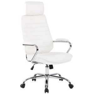 Sillón Ejecutivo modelo RENO, estructura metal, en piel genuina color Negro