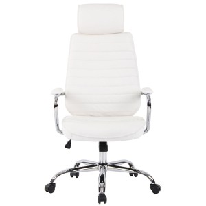 Sillón Ejecutivo modelo RENO, estructura metal, en piel genuina color Negro