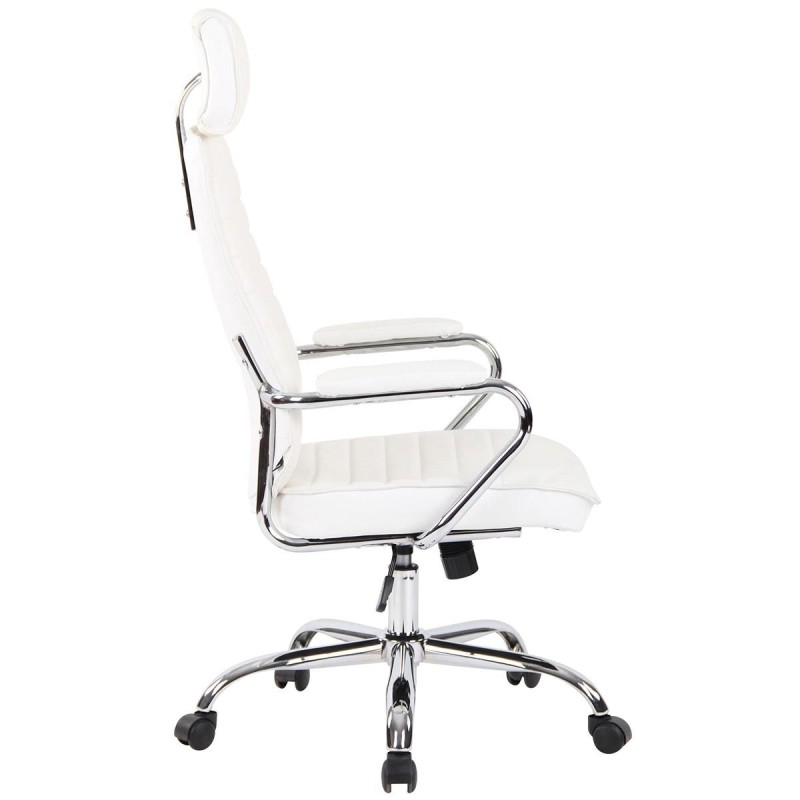 Sillón Ejecutivo modelo RENO, estructura metal, en piel genuina color Negro