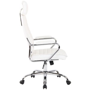 Sillón Ejecutivo modelo RENO, estructura metal, en piel genuina color Negro