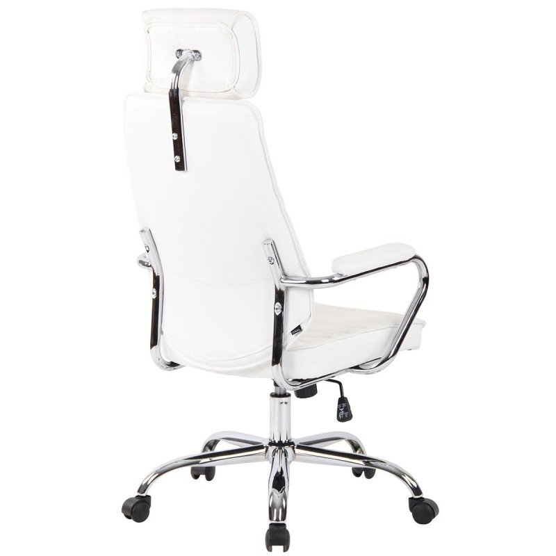 Sillón Ejecutivo modelo RENO, estructura metal, en piel genuina color Negro