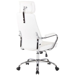 Sillón Ejecutivo modelo RENO, estructura metal, en piel genuina color Negro