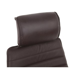 Sillón Ejecutivo modelo RENO, estructura metal, en piel genuina color Negro