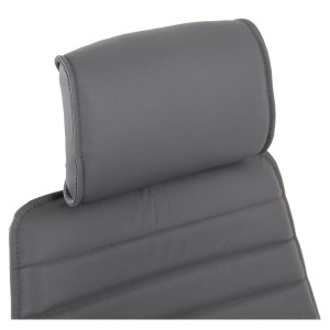 Sillón Ejecutivo modelo RENO, estructura metal, en piel genuina color Negro
