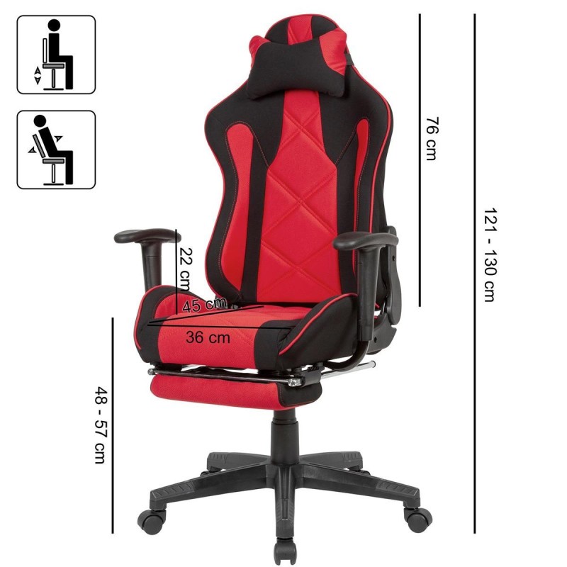 Silla Gaming OMERO en Tela color Negro