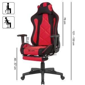 Silla Gaming OMERO en Tela color Negro