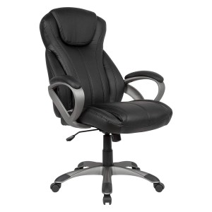 Sillón de Oficina ASTRID en Piel color Negro