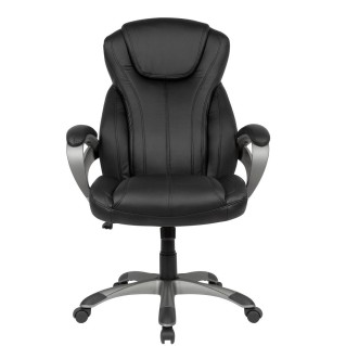 Sillón de Oficina ASTRID en Piel color Negro 2