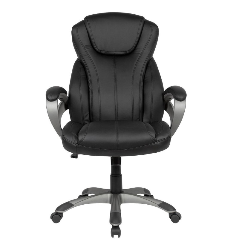 Sillón de Oficina ASTRID en Piel color Negro