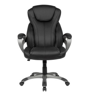 Sillón de Oficina ASTRID en Piel color Negro