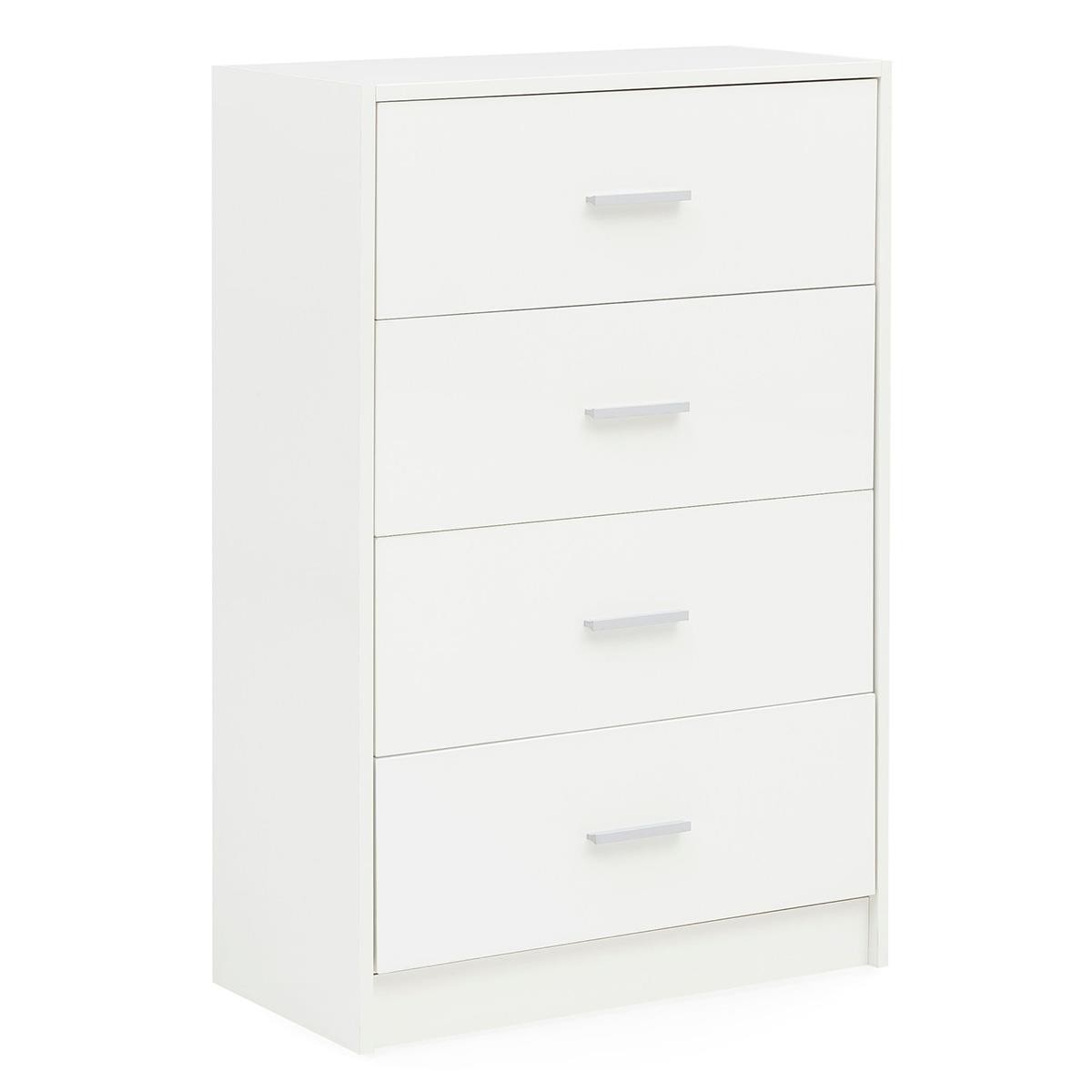 Armario ARTICK, 4 cajones, 60x90x30 cm, en Madera color Blanco