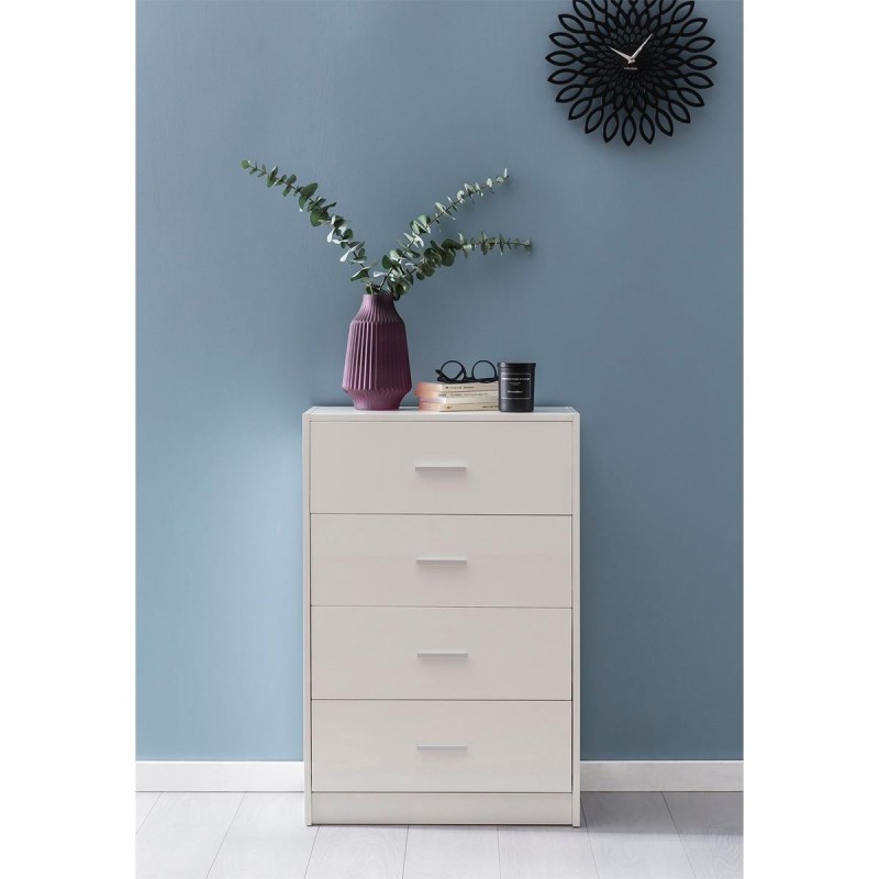 Armario ARTICK, 4 cajones, madera color Blanco