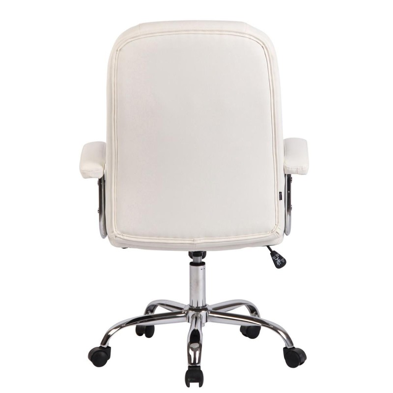 Silla de oficina TRAVIS, grueso acolchado, en piel color negro