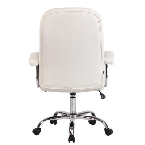 Silla de oficina TRAVIS, grueso acolchado, en piel color negro