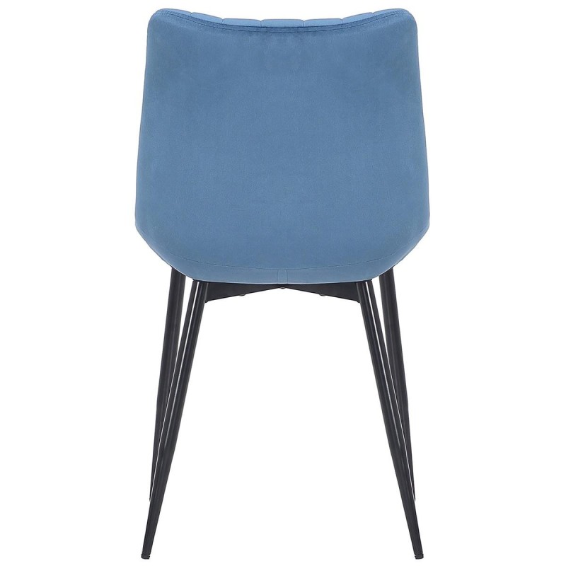 Silla de Confidente ZEFIR, Patas Metálicas, en Terciopelo color Negro