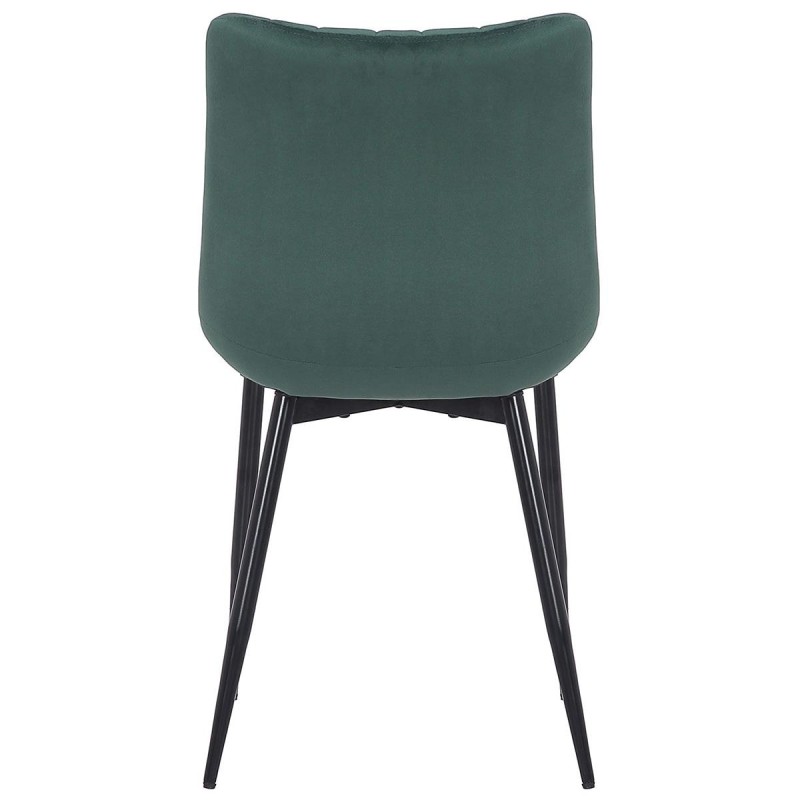 Silla de Confidente ZEFIR, Patas Metálicas, en Terciopelo color Negro