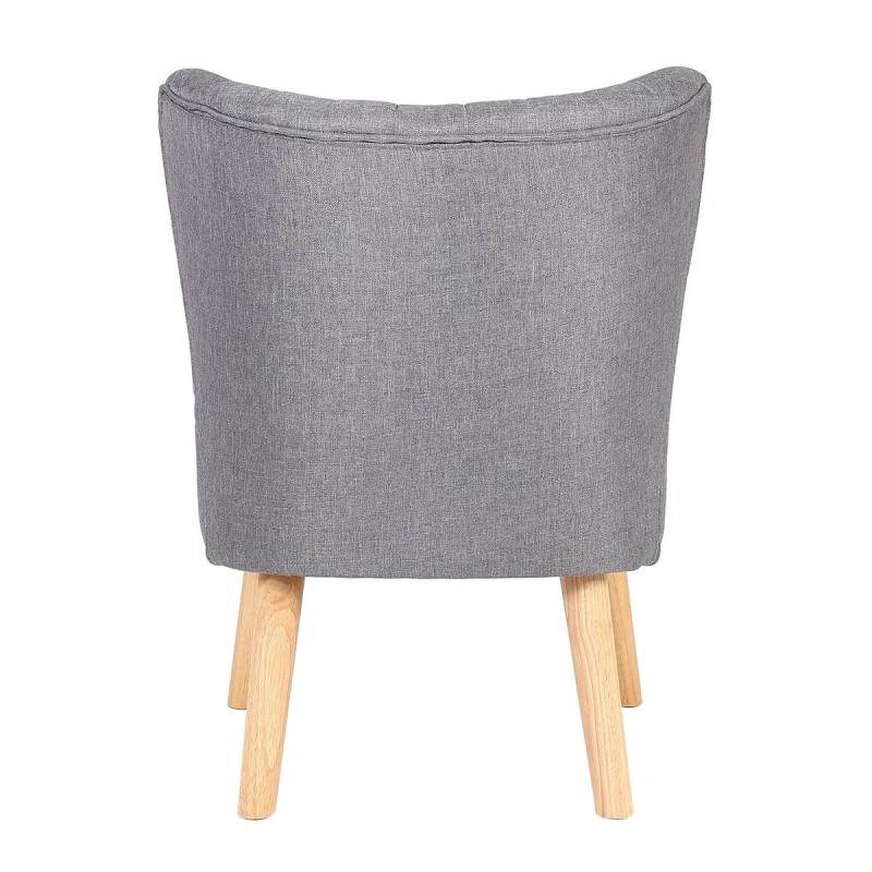 Silla de Confidente CONNOR, Patas Claras, en Tela color Negro