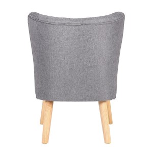 Silla de Confidente CONNOR, Patas Claras, en Tela color Negro