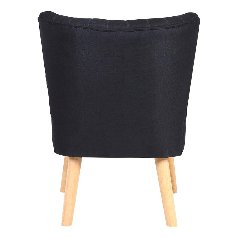 Silla de Confidente CONNOR, Patas Claras, en Tela color Negro