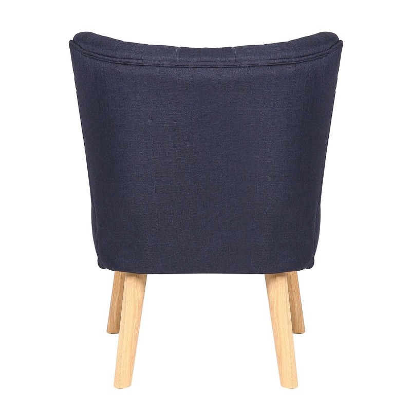 Silla de Confidente CONNOR, Patas Claras, en Tela color Negro