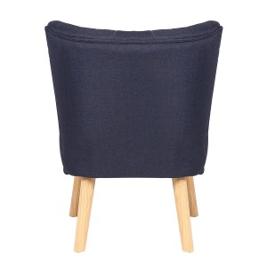 Silla de Confidente CONNOR, Patas Claras, en Tela color Negro