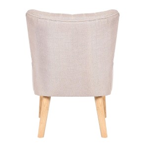 Silla de Confidente CONNOR, Patas Claras, en Tela color Negro