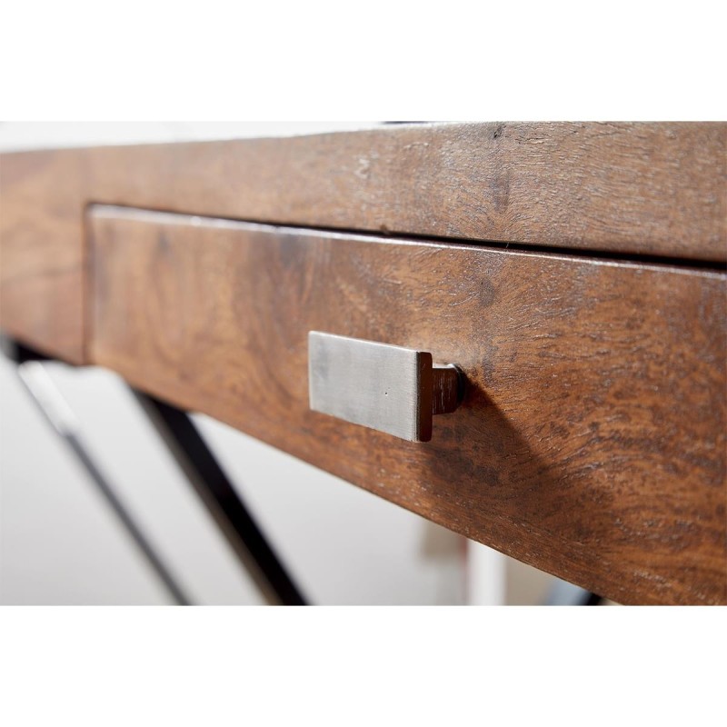Mesa de Oficina JULIETTE de Metal Cromado y Madera